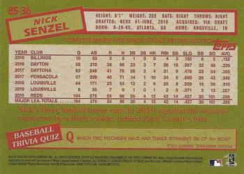 2020 Topps - 1985 Topps Baseball 35th Anniversary (Series One) #85-36 Nick Senzel Back