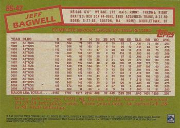2020 Topps - 1985 Topps Baseball 35th Anniversary (Series One) #85-47 Jeff Bagwell Back