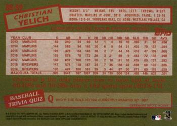 2020 Topps - 1985 Topps Baseball 35th Anniversary (Series One) #85-59 Christian Yelich Back