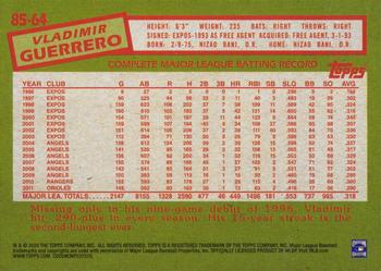 2020 Topps - 1985 Topps Baseball 35th Anniversary (Series One) #85-64 Vladimir Guerrero Back