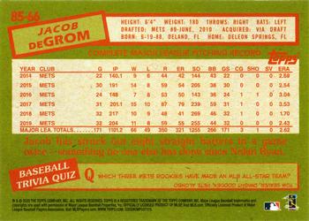 2020 Topps - 1985 Topps Baseball 35th Anniversary (Series One) #85-66 Jacob deGrom Back
