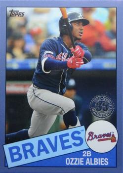 2020 Topps - 1985 Topps Baseball 35th Anniversary Blue (Series One) #85-11 Ozzie Albies Front