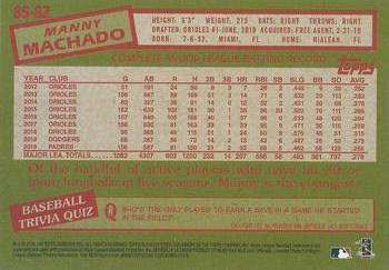 2020 Topps - 1985 Topps Baseball 35th Anniversary Blue (Series One) #85-82 Manny Machado Back