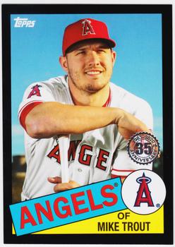 2020 Topps - 1985 Topps Baseball 35th Anniversary Black (Series One) #85-1 Mike Trout Front