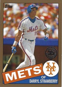 2020 Topps - 1985 Topps Baseball 35th Anniversary Gold (Series One) #85-65 Darryl Strawberry Front