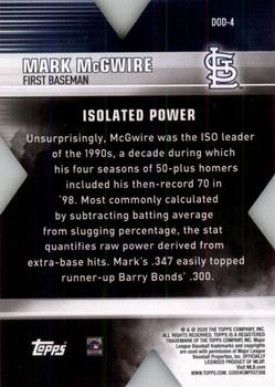 2020 Topps - Decade of Dominance #DOD-4 Mark McGwire Back
