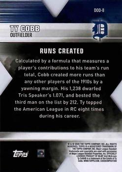 2020 Topps - Decade of Dominance #DOD-8 Ty Cobb Back
