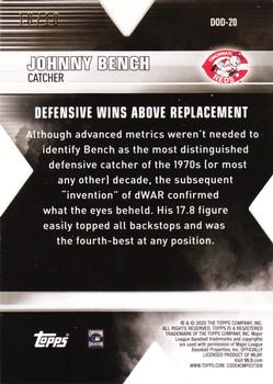 2020 Topps - Decade of Dominance Red #DOD-20 Johnny Bench Back