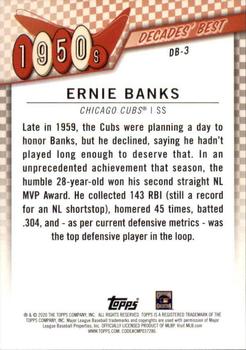 2020 Topps - Decades' Best (Series One) #DB-3 Ernie Banks Back