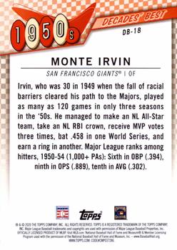 2020 Topps - Decades' Best (Series One) #DB-18 Monte Irvin Back