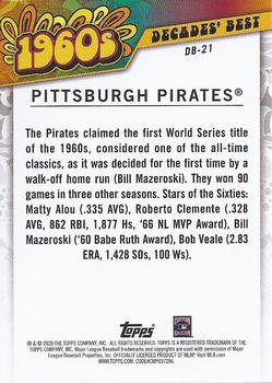 2020 Topps - Decades' Best (Series One) #DB-21 Pittsburgh Pirates Back