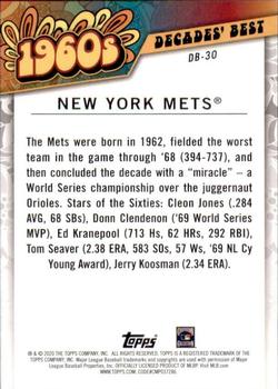 2020 Topps - Decades' Best (Series One) #DB-30 New York Mets Back