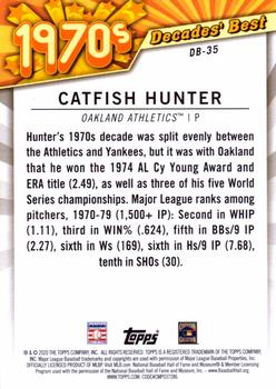 2020 Topps - Decades' Best (Series One) #DB-35 Catfish Hunter Back