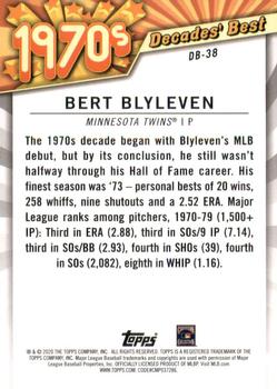 2020 Topps - Decades' Best (Series One) #DB-38 Bert Blyleven Back