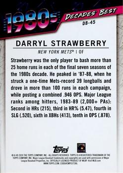 2020 Topps - Decades' Best (Series One) #DB-45 Darryl Strawberry Back