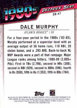 2020 Topps - Decades' Best (Series One) #DB-47 Dale Murphy Back
