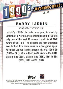 2020 Topps - Decades' Best (Series One) #DB-58 Barry Larkin Back