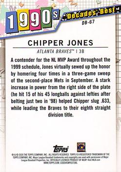 2020 Topps - Decades' Best (Series One) #DB-67 Chipper Jones Back