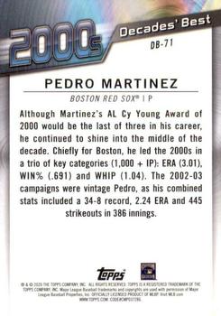 2020 Topps - Decades' Best (Series One) #DB-71 Pedro Martinez Back