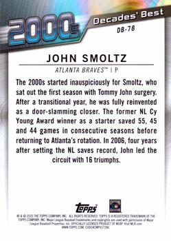 2020 Topps - Decades' Best (Series One) #DB-78 John Smoltz Back