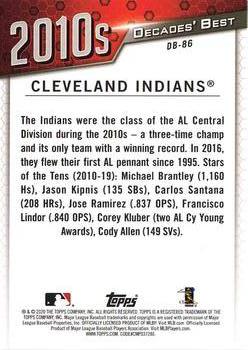 2020 Topps - Decades' Best (Series One) #DB-86 Cleveland Indians Back