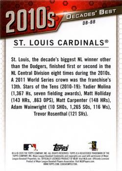2020 Topps - Decades' Best (Series One) #DB-88 St. Louis Cardinals Back