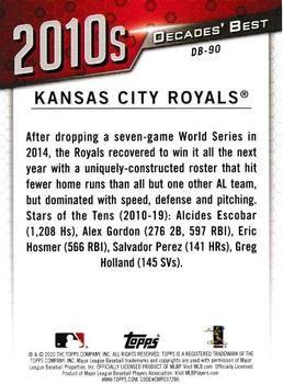 2020 Topps - Decades' Best (Series One) #DB-90 Kansas City Royals Back