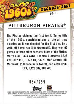 2020 Topps - Decades' Best Black (Series One) #DB-21 Pittsburgh Pirates Back