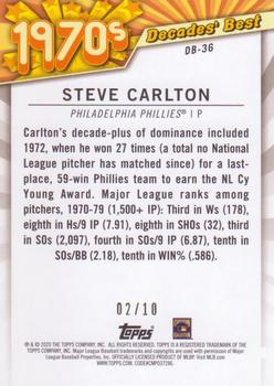 2020 Topps - Decades' Best Red (Series One) #DB-36 Steve Carlton Back
