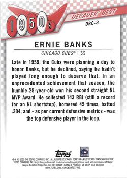 2020 Topps - Decades' Best Chrome (Series One) #DBC-3 Ernie Banks Back