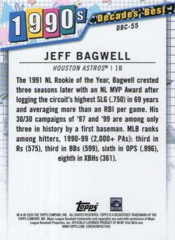 2020 Topps - Decades' Best Chrome (Series One) #DBC-55 Jeff Bagwell Back