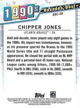 2020 Topps - Decades' Best Chrome (Series One) #DBC-59 Chipper Jones Back