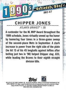 2020 Topps - Decades' Best Chrome (Series One) #DBC-67 Chipper Jones Back