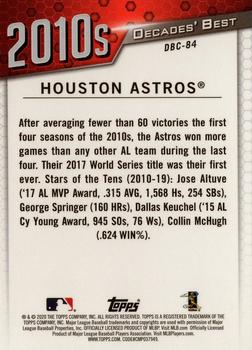 2020 Topps - Decades' Best Chrome (Series One) #DBC-84 Houston Astros Back