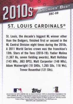 2020 Topps - Decades' Best Chrome (Series One) #DBC-88 St. Louis Cardinals Back