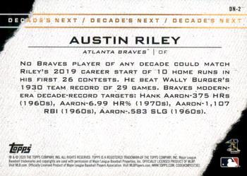 2020 Topps - Decade's Next #DN-2 Austin Riley Back
