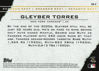 2020 Topps - Decade's Next #DN-6 Gleyber Torres Back