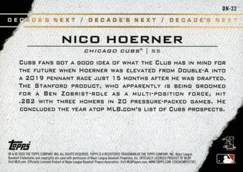 2020 Topps - Decade's Next #DN-22 Nico Hoerner Back