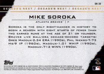 2020 Topps - Decade's Next #DN-30 Mike Soroka Back