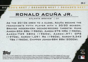2020 Topps - Decade's Next Blue #DN-5 Ronald Acuña Jr. Back