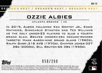 2020 Topps - Decade's Next Black #DN-16 Ozzie Albies Back