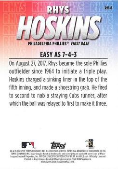 2020 Topps - Player Highlights Rhys Hoskins #RH-8 Rhys Hoskins Back