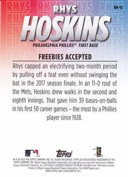 2020 Topps - Player Highlights Rhys Hoskins #RH-12 Rhys Hoskins Back