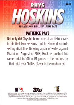 2020 Topps - Player Highlights Rhys Hoskins #RH-19 Rhys Hoskins Back