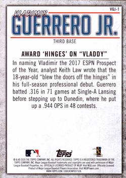 2020 Topps - Player Highlights Vladimir Guerrero Jr. #VGJ-1 Vladimir Guerrero Jr. Back