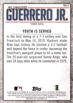 2020 Topps - Player Highlights Vladimir Guerrero Jr. #VGJ-5 Vladimir Guerrero Jr. Back