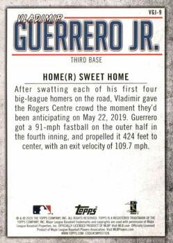 2020 Topps - Player Highlights Vladimir Guerrero Jr. #VGJ-9 Vladimir Guerrero Jr. Back