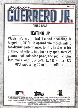 2020 Topps - Player Highlights Vladimir Guerrero Jr. #VGJ-30 Vladimir Guerrero Jr. Back