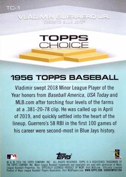 2020 Topps - Topps Choice #TC-1 Vladimir Guerrero Jr. Back