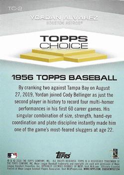 2020 Topps - Topps Choice #TC-2 Yordan Alvarez Back